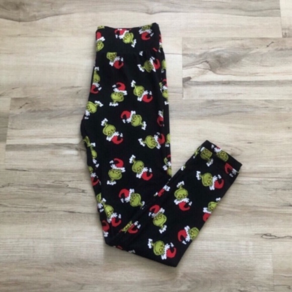 Women's Grinch Print Pajama Pants - Black - Picture 4 of 5
